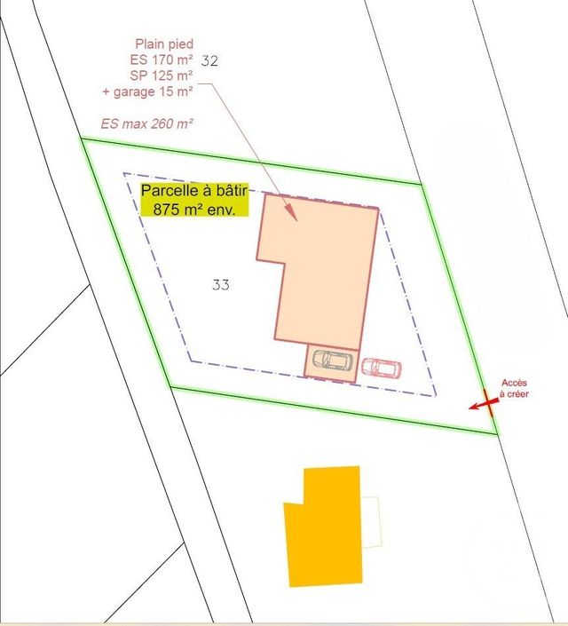 Terrain à vendre - 883 m2 - Vendays Montalivet - 33 - AQUITAINE