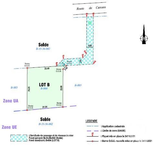 Afficher la photo en grand Terrain à vendre - 536 m2 - Brach - 33 - AQUITAINE
