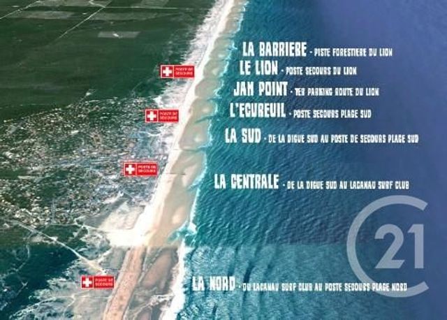 Appartement Studio &agrave; vendre - 1 pi&egrave;ce - 20 m2 - Lacanau - 33 - AQUITAINE